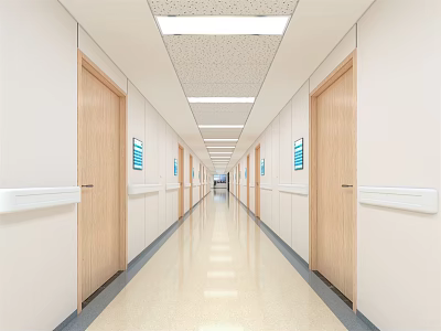 Modern Aisle Hospital Aisle 3d model