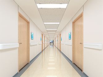 Modern Aisle Hospital Aisle 3d model