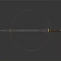 Serrated Blade Medieval Sword With Metal Construction And Brown Wrapped Handle