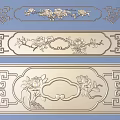 Chinese-style Metal Carved Traditional Pattern Carved Pattern 3d model