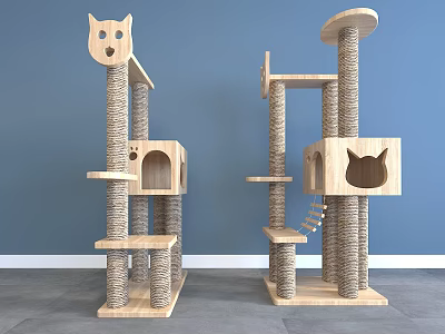 Nordic Cat Climbing Rack Decorative Cabinet Rack 3d model