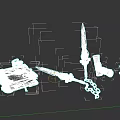 Fantasy Character Equipment With Magic Book Dagger Scroll And Green Chair