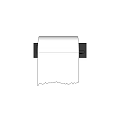 Modern Black Wall Mounted Toilet Paper Holder With White Roll For Bathroom