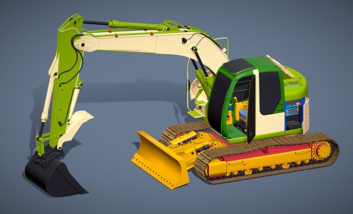 Excavator 2 Industrial equipment Mechanical device Forklift 3d model