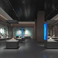 Modern Glass Museum Display Cabinets For Precious Antiques Exhibition With Elegant Indoor Space Lighting Design