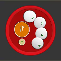 Appetizing Orange Soup With White Steamed Rice Cakes And Green Garnish On Red Plate