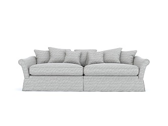 Modern Double Sofa Pillow 3d model