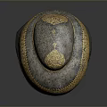 Decorative Ancient Weapon Helmet Featuring Gold Silver Dome Top Mesh Pendant And Spikes