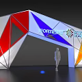 Modern Colorful Geometric Archway Design for FORTE Brand at International Furniture Fair