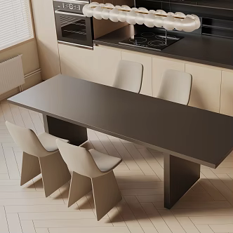 Modern dining table 3d model