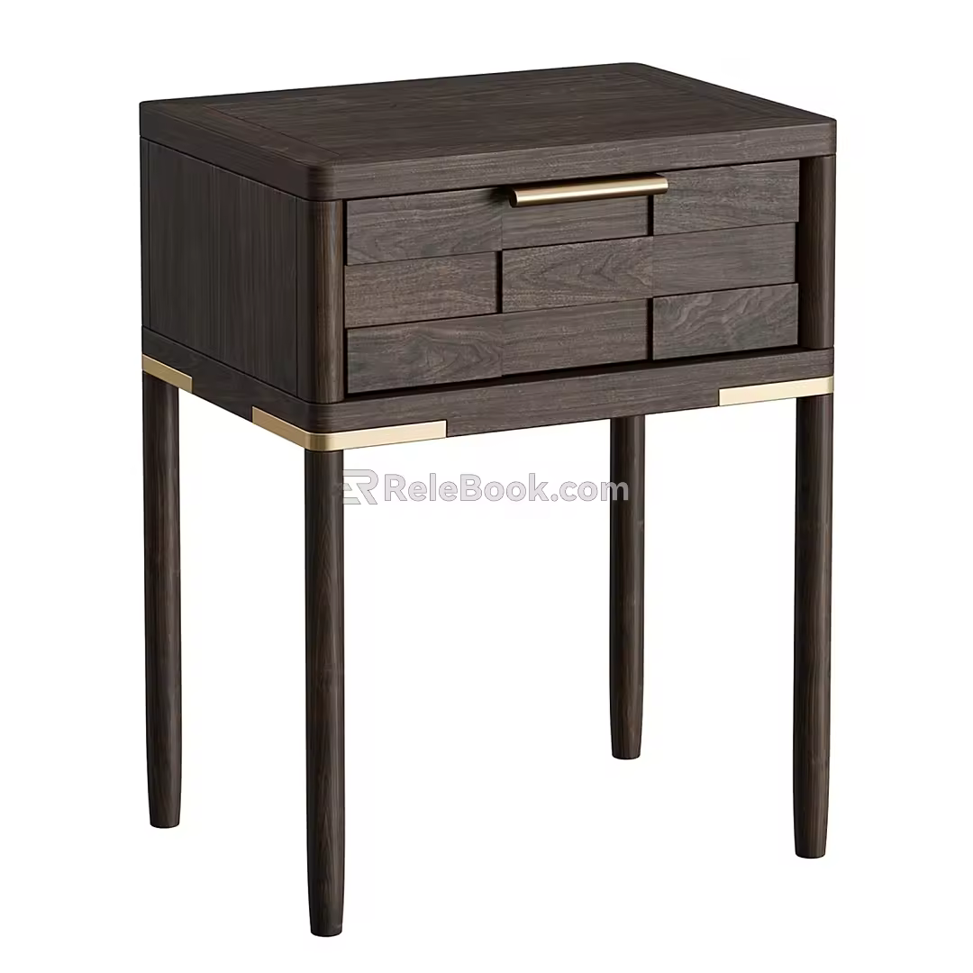 Modern bedside table 3d model