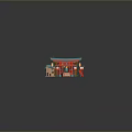 Colorful Small Building Models With Various Shapes And Reflective Gray Background