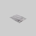 Modern Abstract Square Rug With Gray And White Distressed Pattern Design