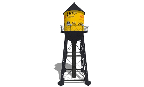 Industrial LOFT water tower water tower water cabinet water tank high tower 3d model