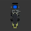 Modern Tactical Sniper Rifle With Scope Bipod Black Green Silver