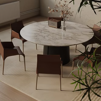 Modern table combination 3d model