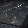 Audi Gray Sporty Car Exterior Design With Large Black Wheels And Aerodynamic Accents