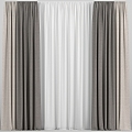 plain curtain window screen 3d model