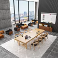 Modern Conference Table and Chair Conference Table 3d model