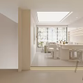 Modern Elegant Beauty Salon Interior Design With Beige White Mirrors Chairs Table And Artwork