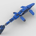 Building Blocks Blue Shark Model With Detailed Structure And Realistic Design
