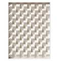 Modern 3D Geometric Wall Decor With Textured Square Patterns In White