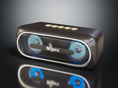Fingers Portable Bluetooth Speaker Modern Design With Dual Speakers And Metal Casing 3d model