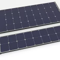 Two Rectangular Solar Panels with Blue Photovoltaic Cells and Gray Frames 3d model
