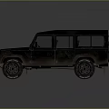 Vintage Off Road Vehicle with Classic Boxy Design and Rugged Exterior Details