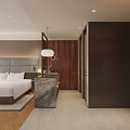 Long Hotel Guest Room Corridor With Patterned Carpet Light-Colored Walls And Recessed Lighting