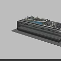 City Sand Table Model With Detailed Multi Layer Urban Buildings And Roads