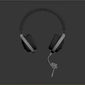Wired Computer Gaming Headphones With Black Silver Design And Green Headband Accents