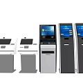 Modern Public Facilities Self Service Kiosks With Digital Screens And User Friendly Interface 3d model