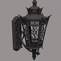 Vintage Classic Wall Sconce with Intricate Metal Frame Patterned Glass and Warm Glow
