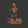 Worker European worker mechanic builder repairman miner digger modern figure 3d model