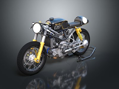 Motorcycle Two-wheeled Motorcycle Cross-country Motorcycle Road Race Motorcycle Motor Vehicle Transport 3d model