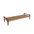 Silent Wind Rattan Bed End Stool Sofa Stool 3d model