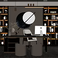 Modern study 3d model
