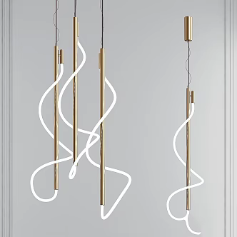 Modern chandelier Luetia 3d model