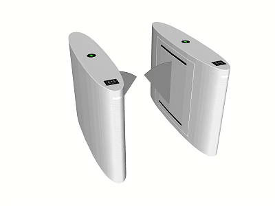 Public Facilities Modern White Automatic Turnstile With Entrance Access Control System 3d model
