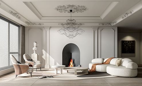 French Living Room 3d model