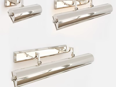 Sleek Modern Wall Lamp Design With Chrome Finish For Interior Lighting Decor 3d model
