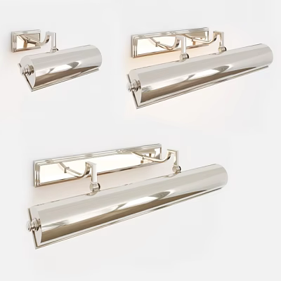 Sleek Modern Wall Lamp Design With Chrome Finish For Interior Lighting Decor 3d model