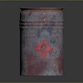 Rusty Red Metal Barrel For Hardware Tools Storage And Industrial Use 3d model