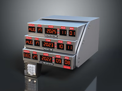 Projection Monitoring Device Featuring Multiple Screens With Date Time 3d model