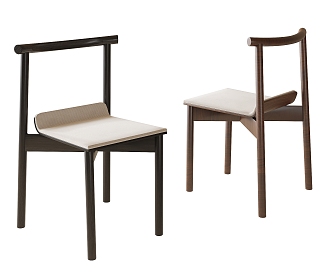 Dining Chair Single Chair Leisure Chair 3d model