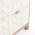 Modern Bedside Tables With Diamond Pattern Drawers And Different Color Designs 3d model