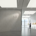 Contemporary Art Exhibition In White Gallery With Colorful Paintings And Modern Lighting