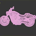 Black Modern Motorcycle With Shiny Metallic Engine Leather Seat And Stylish Wheels