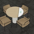 Modern leisure table and chair combination leisure table and chair 3d model